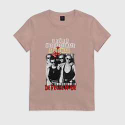 Футболка хлопковая женская Depeche Mode - A woman violator, цвет: пыльно-розовый