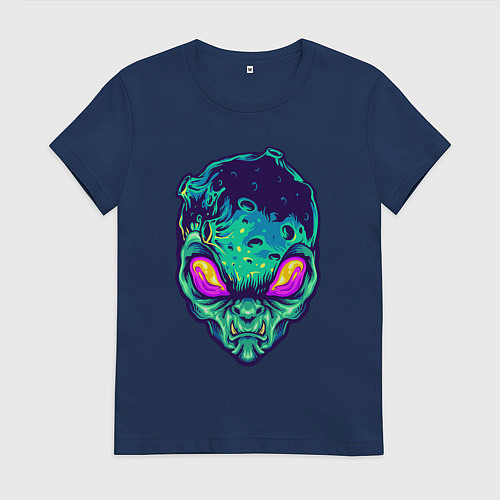 Женская футболка Лунный пришелец / Тёмно-синий – фото 1