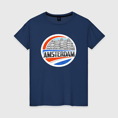 Женская футболка Мои Нидерланды / Тёмно-синий – фото 1
