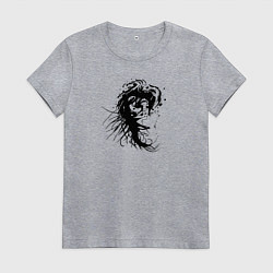 Футболка хлопковая женская Тёмная душа девочки, цвет: меланж