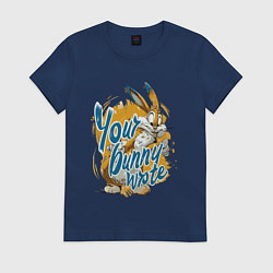 Женская футболка Your bunny wrote sign