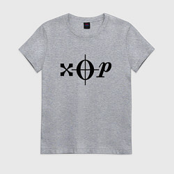 Футболка хлопковая женская Хор чёрный, цвет: меланж