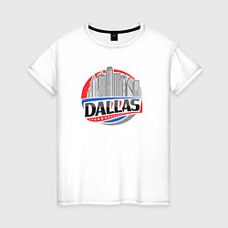 Футболка хлопковая женская Dallas - USA, цвет: белый