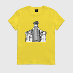 Футболка хлопковая женская Вор времени, цвет: желтый
