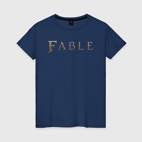 Женская футболка Fable logo / Тёмно-синий – фото 1