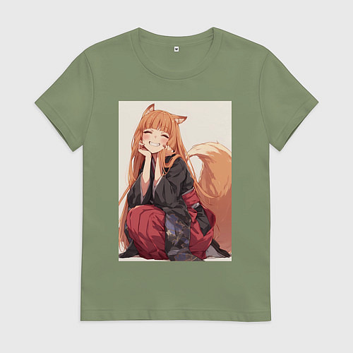 Женская футболка Волчица и пряности Холо торговец / Авокадо – фото 1