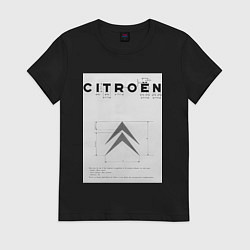 Женская футболка Citroen логотип