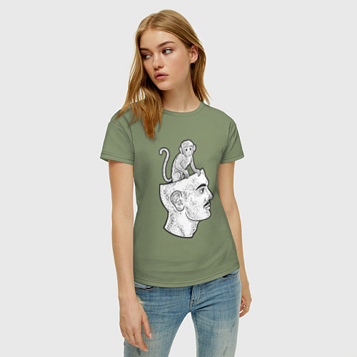 Женская футболка Мартышка в голове / Авокадо – фото 3