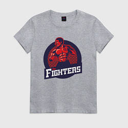 Футболка хлопковая женская Бойцы, цвет: меланж