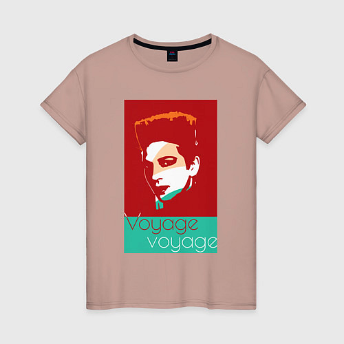 Женская футболка Voyage voyage / Пыльно-розовый – фото 1