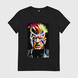 Женская футболка Панк Дональд Трамп - жесть