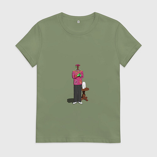 Женская футболка Межпространственный колдун Маджента / Авокадо – фото 1