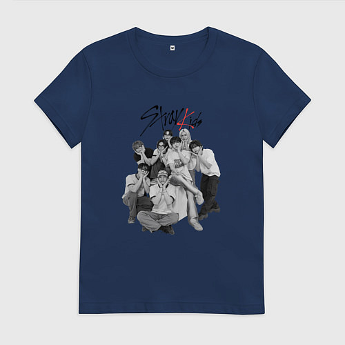 Женская футболка Stray Kids 6th Anniversary / Тёмно-синий – фото 1