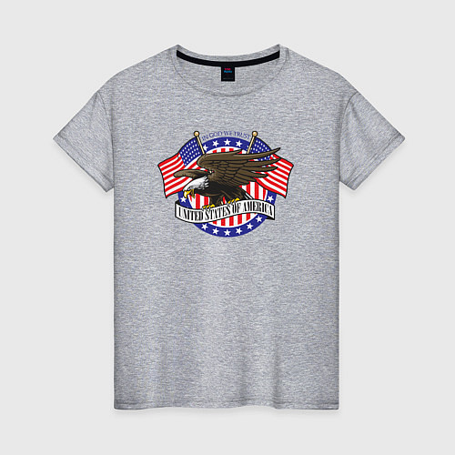 Женская футболка United States of America / Меланж – фото 1