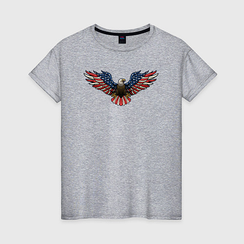 Женская футболка USA eagle / Меланж – фото 1