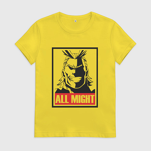 Женская футболка Моя геройская академия All Might / Желтый – фото 1