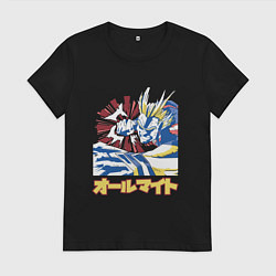 Футболка хлопковая женская Моя геройская академия Всемогущий удар, цвет: черный