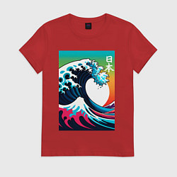 Женская футболка Japanese wave - ai art