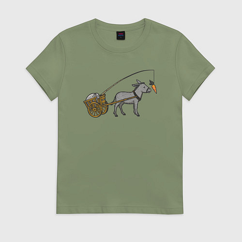 Женская футболка Ослик и морковка / Авокадо – фото 1