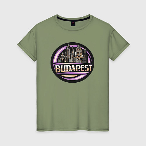 Женская футболка Будапешт / Авокадо – фото 1