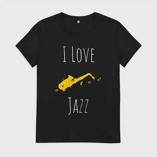 Женская футболка Джазовая любовь / Черный – фото 1