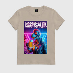 Женская футболка Cyber beersaur - neon glow
