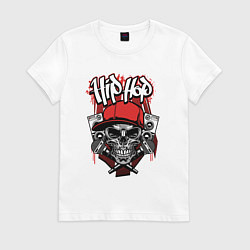 Женская футболка Hip-hop skeletor