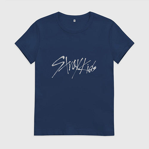 Женская футболка Stray Kids металлик / Тёмно-синий – фото 1