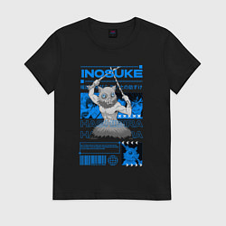 Женская футболка Клинок рассекающий демонов Inosuke
