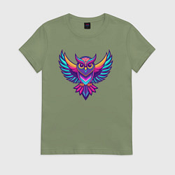 Женская футболка Сова с распахнутыми крыльями