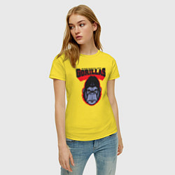 Футболка хлопковая женская Gorillas MMA, цвет: желтый — фото 2
