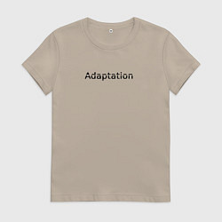 Футболка хлопковая женская Адаптация, цвет: миндальный