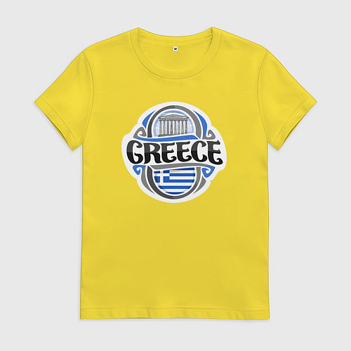 Женская футболка Греция / Желтый – фото 1
