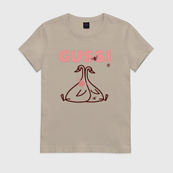 Женская футболка Гуси, пчелы