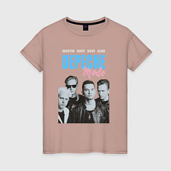 Футболка хлопковая женская Depeche Mode Vintage, цвет: пыльно-розовый