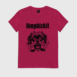 Футболка хлопковая женская Limp Bizkit - rock dog, цвет: маджента
