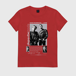 Футболка хлопковая женская Depeche Mode - Black Celebration, цвет: красный