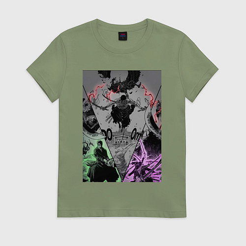 Женская футболка Ван-Пис Зоро Ророноа пират / Авокадо – фото 1