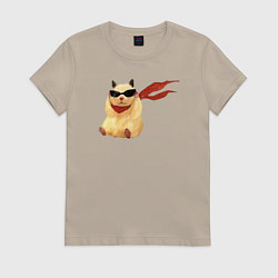 Женская футболка Хомяк супергерой