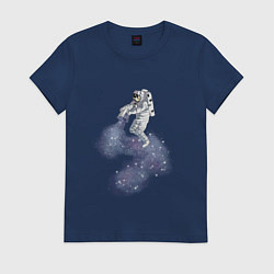 Женская футболка Космонавт астронавт украшает футболку космосом