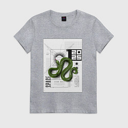 Женская футболка Змея 2025 Y2K