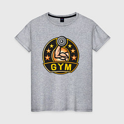 Футболка хлопковая женская Gym stars, цвет: меланж