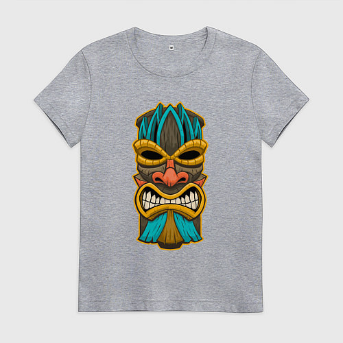 Женская футболка Африка маска / Меланж – фото 1