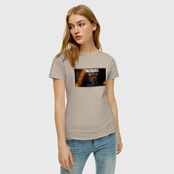 Футболка хлопковая женская Deadlock Infernus, цвет: миндальный — фото 2