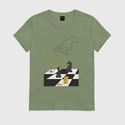 Женская футболка Шахматная доска с фигурами