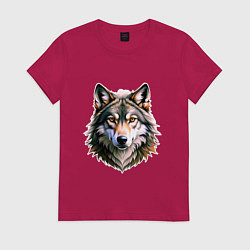 Женская футболка Серьёзный волчара