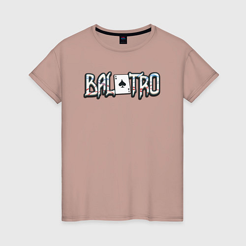 Женская футболка Balatro logo / Пыльно-розовый – фото 1