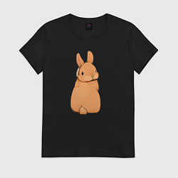 Женская футболка Кролик с прической
