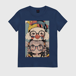 Женская футболка Клоун с девочкой арт