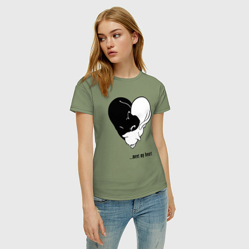 Женская футболка Meet my heart / Авокадо – фото 3